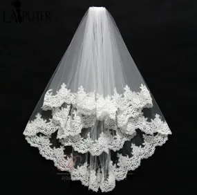 100CM mariée Voile dentelle courte accessoires de mariage Voile