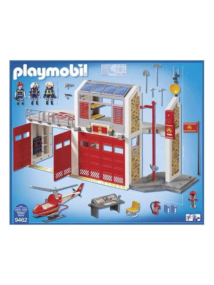 9462 'playmobil' Caserne De Pompiers Avec Hélicoptère 1218 - N/A