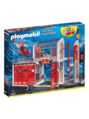 9462 'playmobil' Caserne De Pompiers Avec Hélicoptère 1218 - N/A