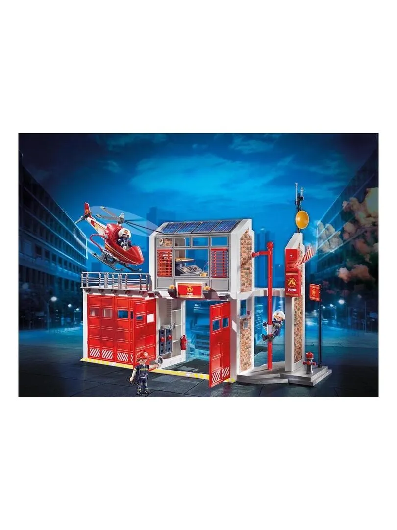 9462 'playmobil' Caserne De Pompiers Avec Hélicoptère 1218 - N/A