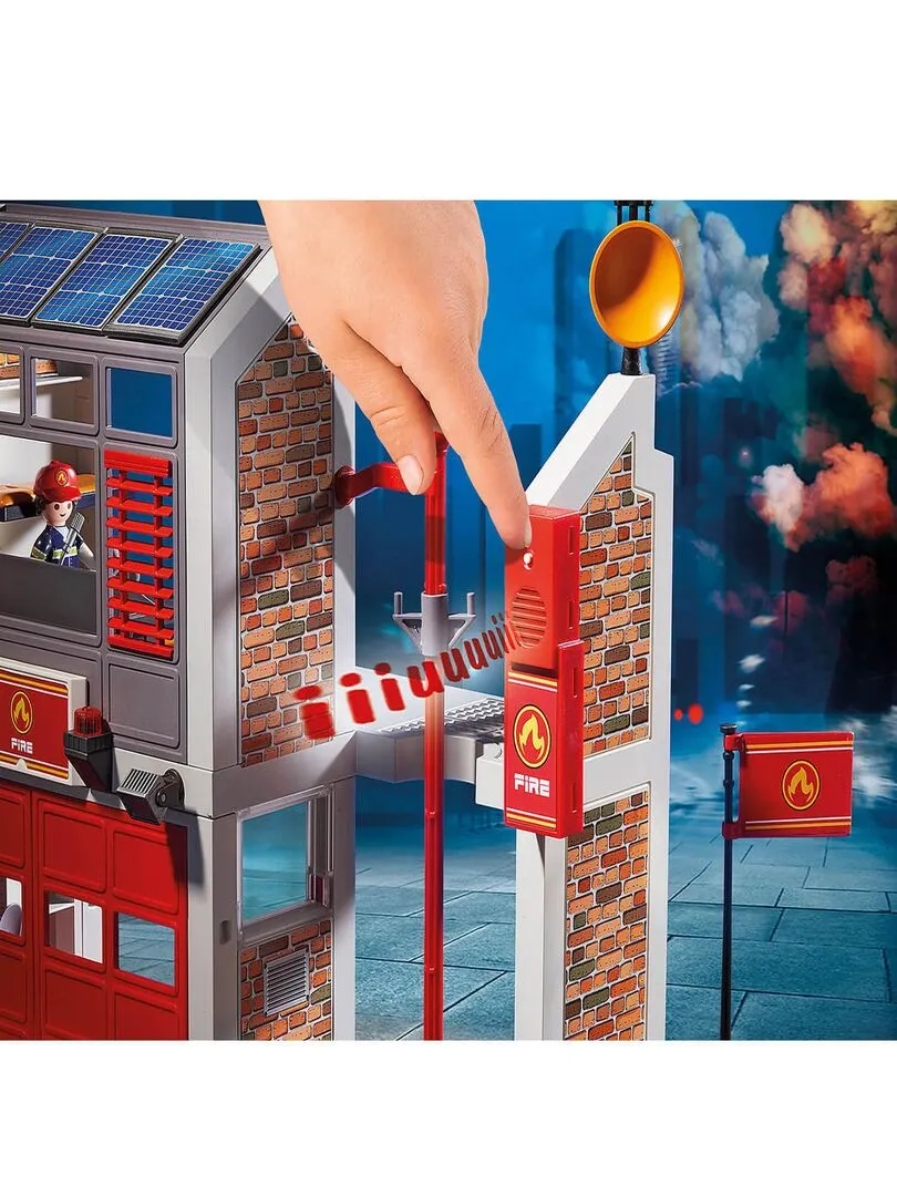 9462 'playmobil' Caserne De Pompiers Avec Hélicoptère 1218 - N/A