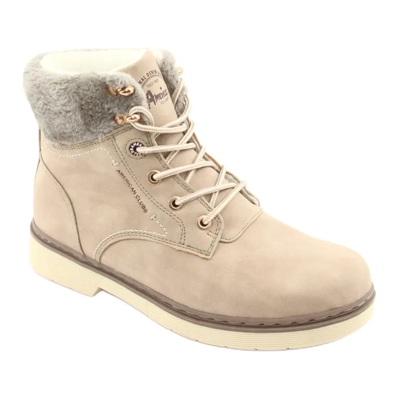 American Club Bottines à lacets RH47 beige