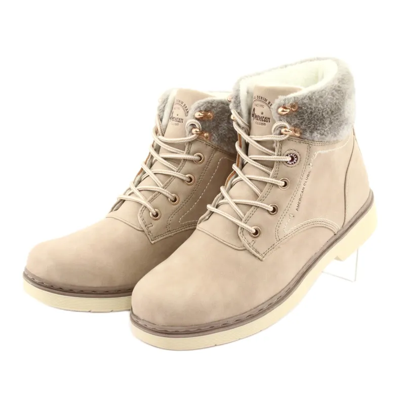 American Club Bottines à lacets RH47 beige