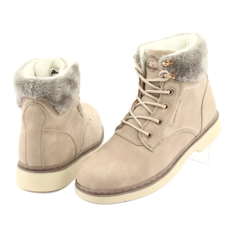 American Club Bottines à lacets RH47 beige