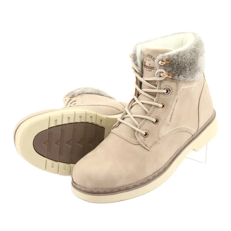 American Club Bottines à lacets RH47 beige