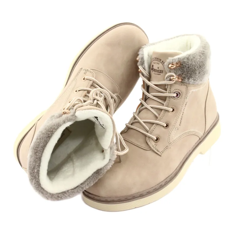 American Club Bottines à lacets RH47 beige