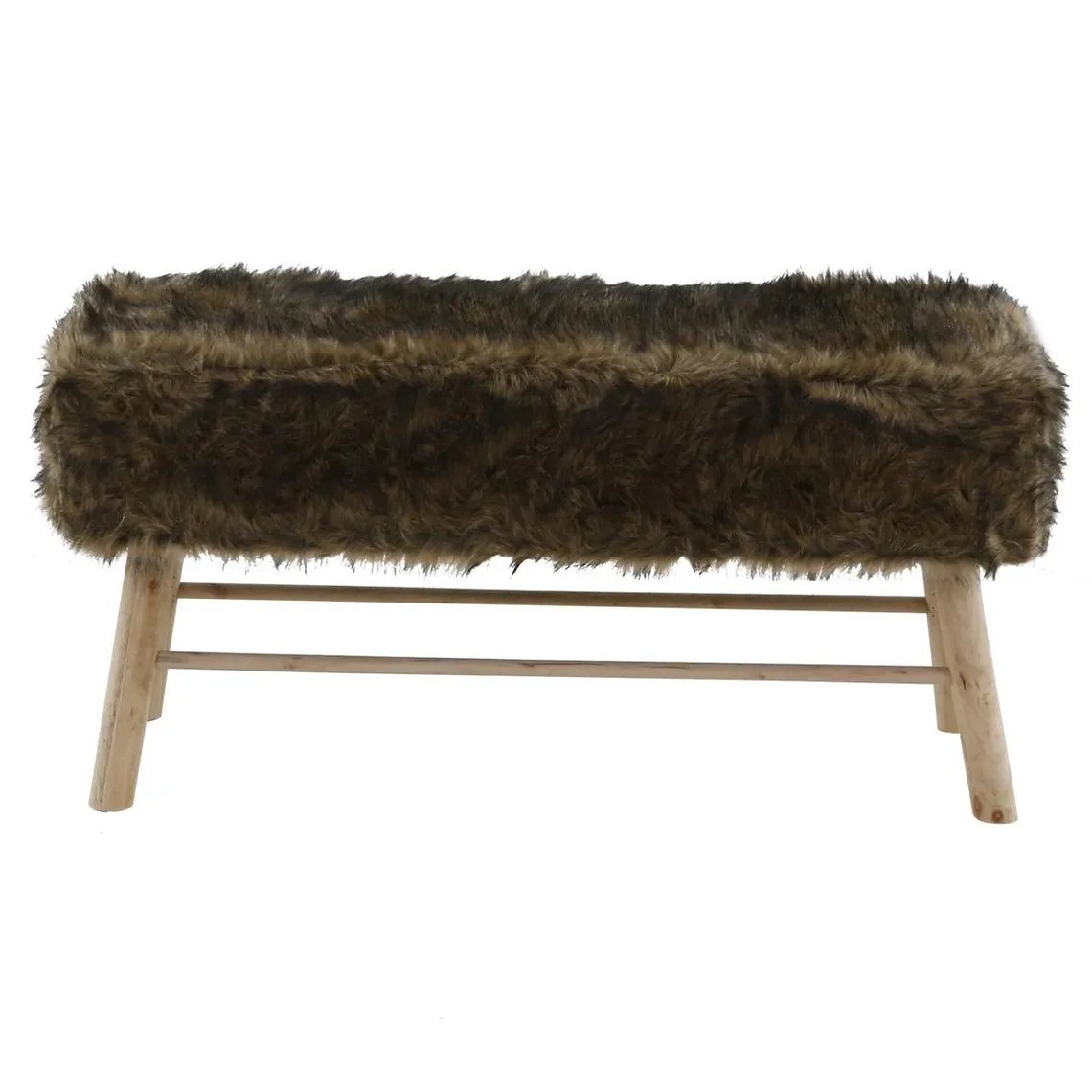 Banc fausse fourrure marron  | 3 Suisses