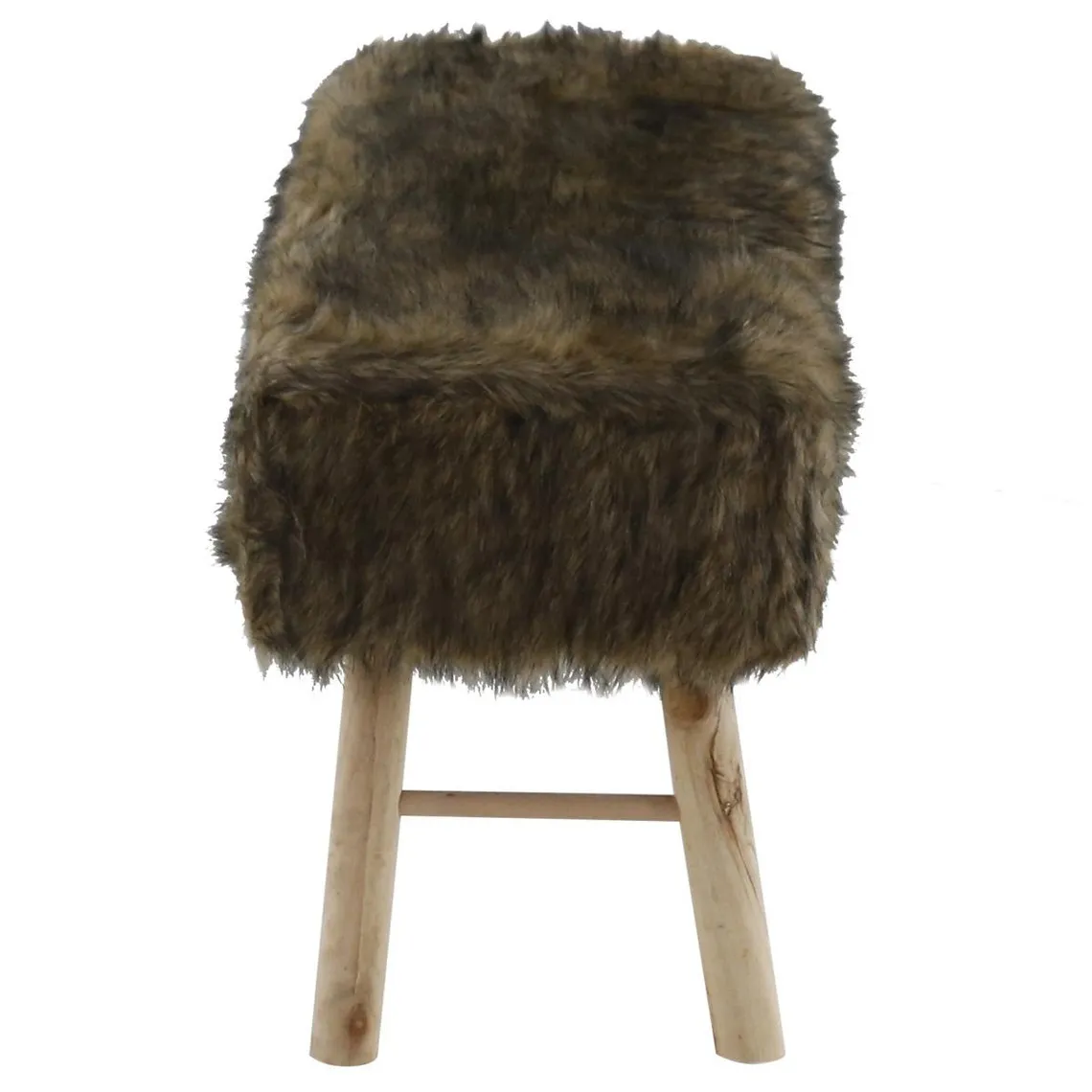 Banc  marron  fausse fourrure | 3 Suisses