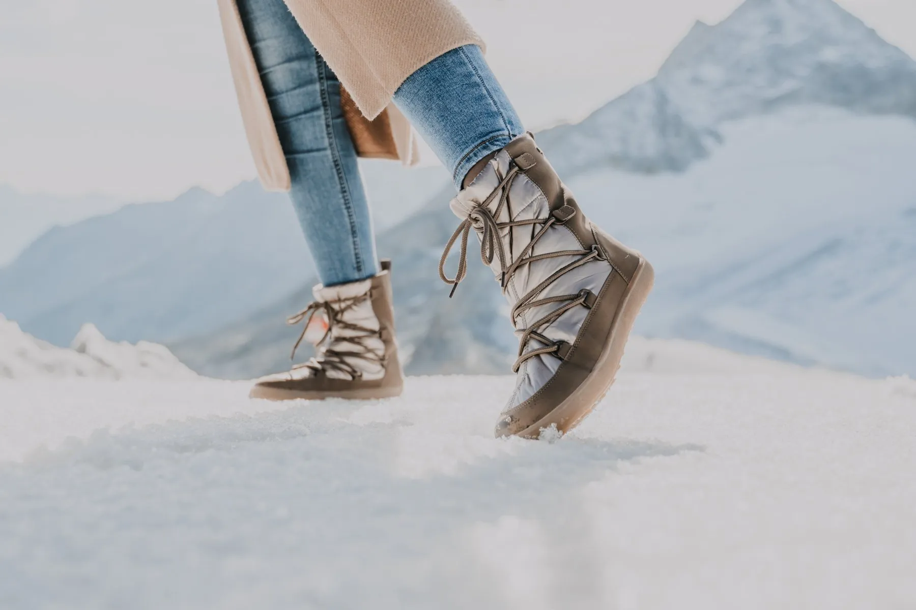 Barefoot chaussures d'hiver Be Lenka Snowfox Woman - Champagne & Brown