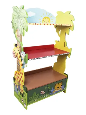 Bibliothèque enfant Sunny Safari en bois pour rangement de livres jouets W-8268A - Jaune