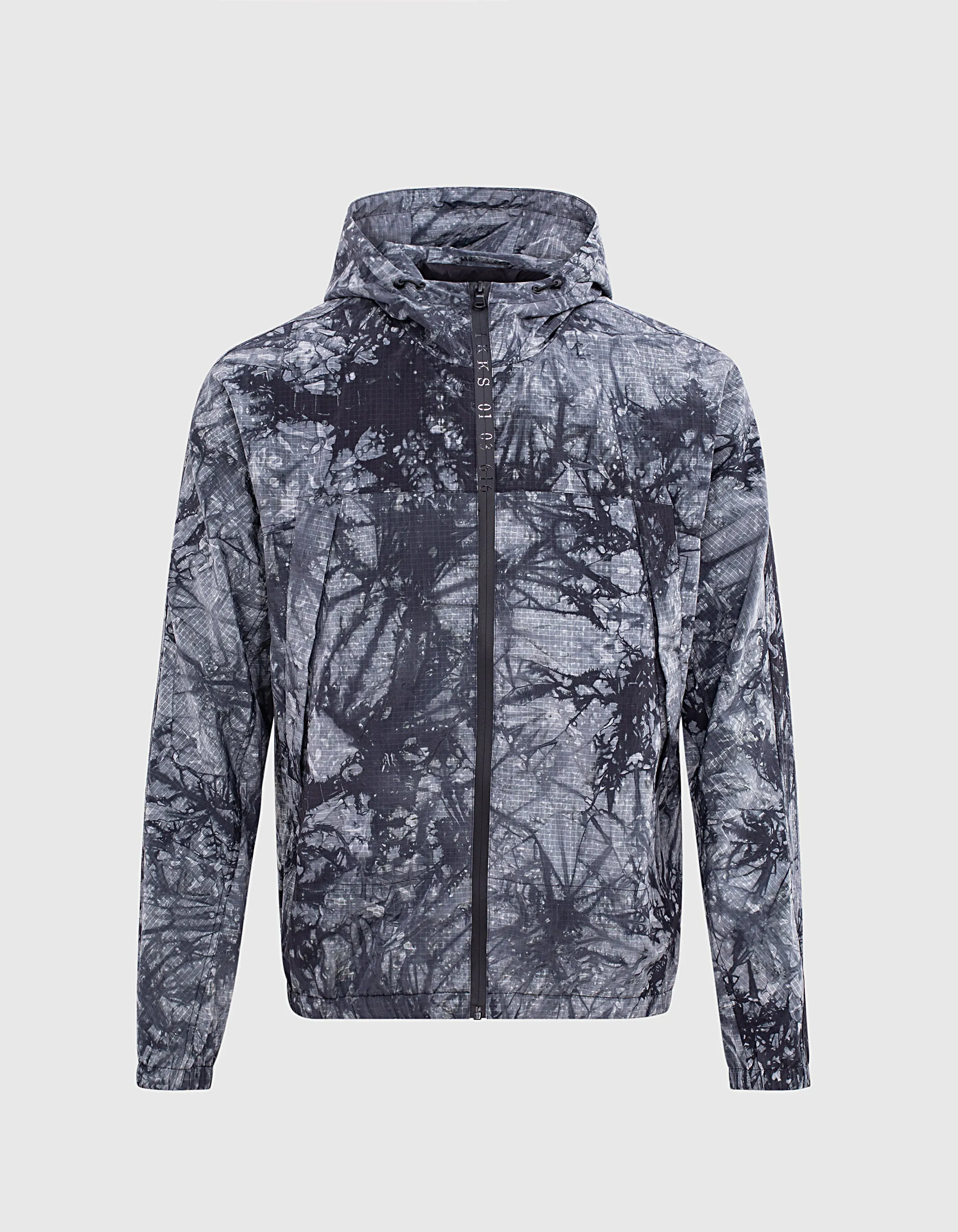 Blouson gris ardoise en nylon tie and dye WINDBREAK Homme