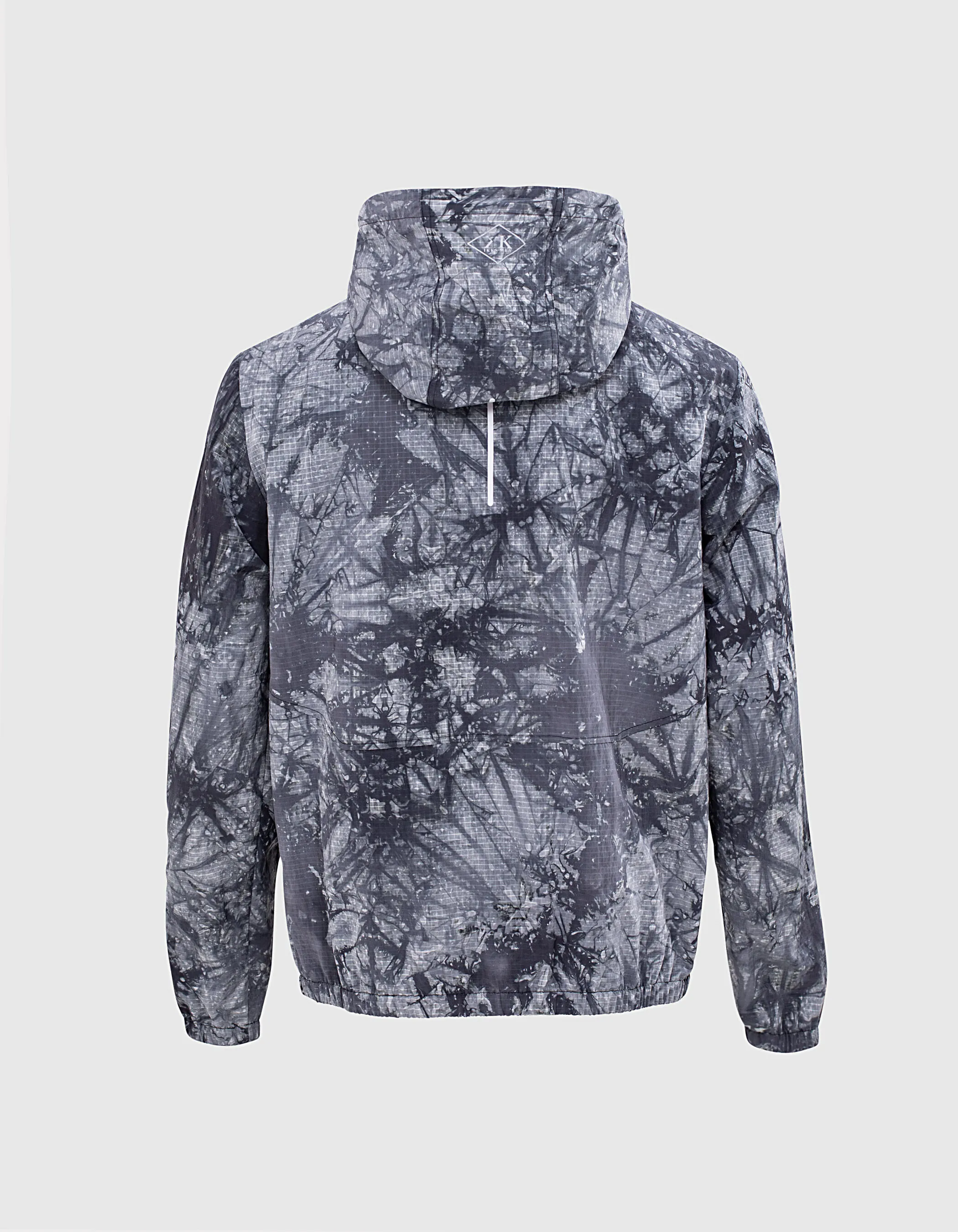 Blouson gris ardoise en nylon tie and dye WINDBREAK Homme