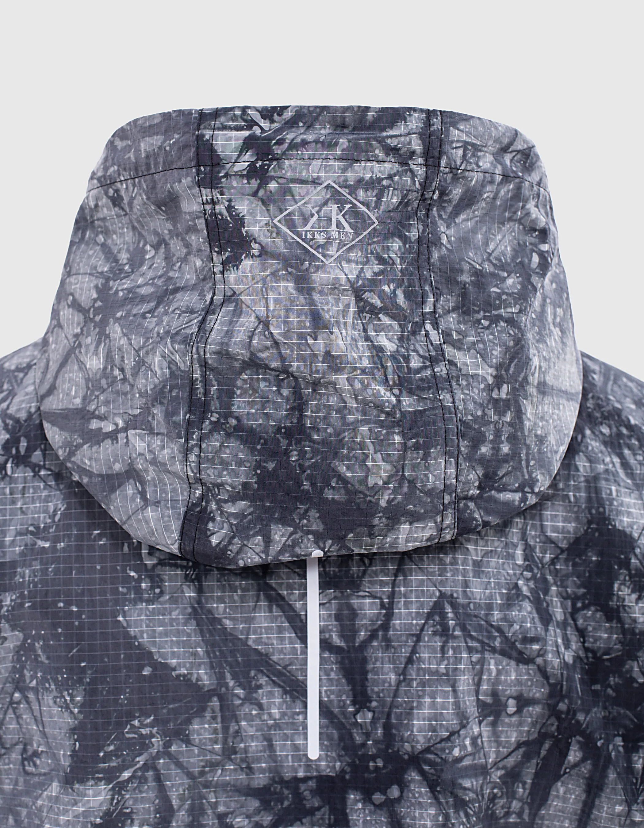 Blouson gris ardoise en nylon tie and dye WINDBREAK Homme