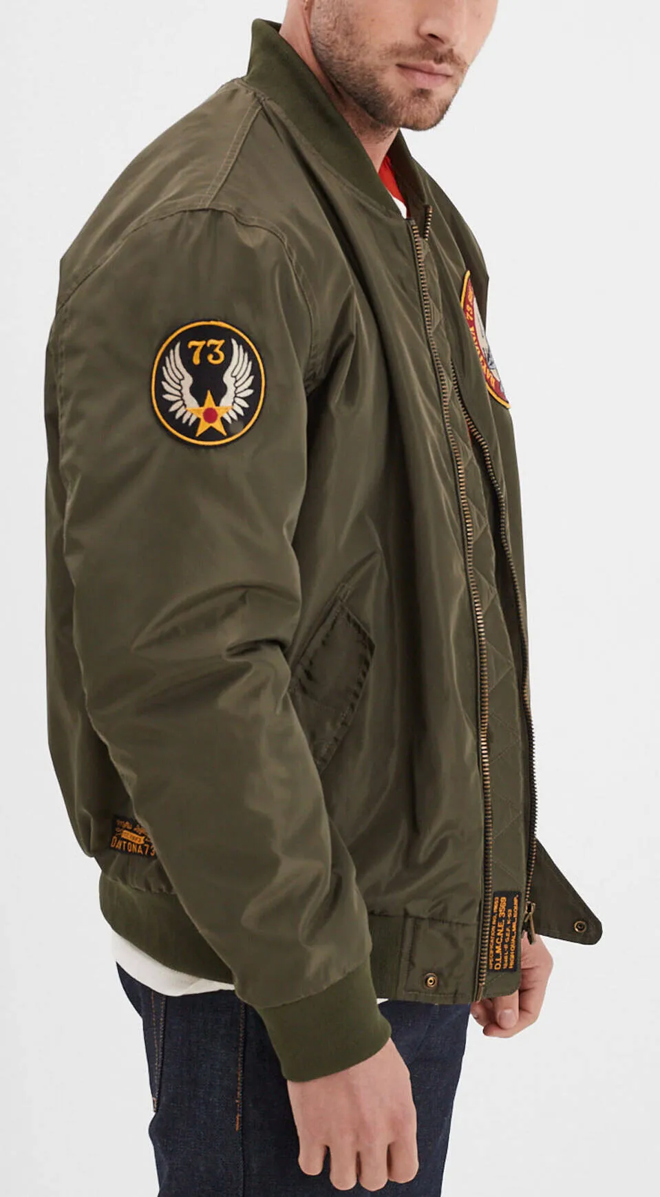 Bomber aviateur en nylon chive