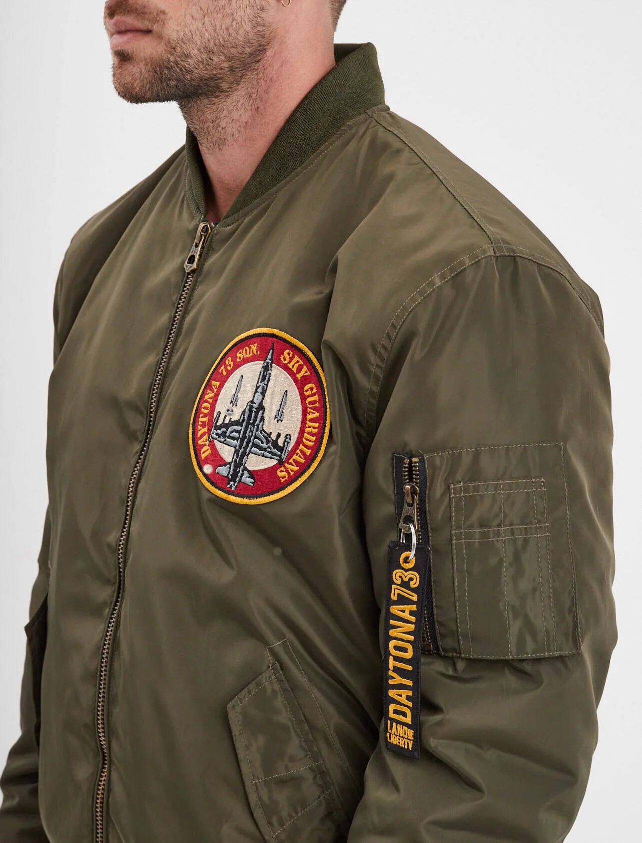 Bomber aviateur en nylon chive