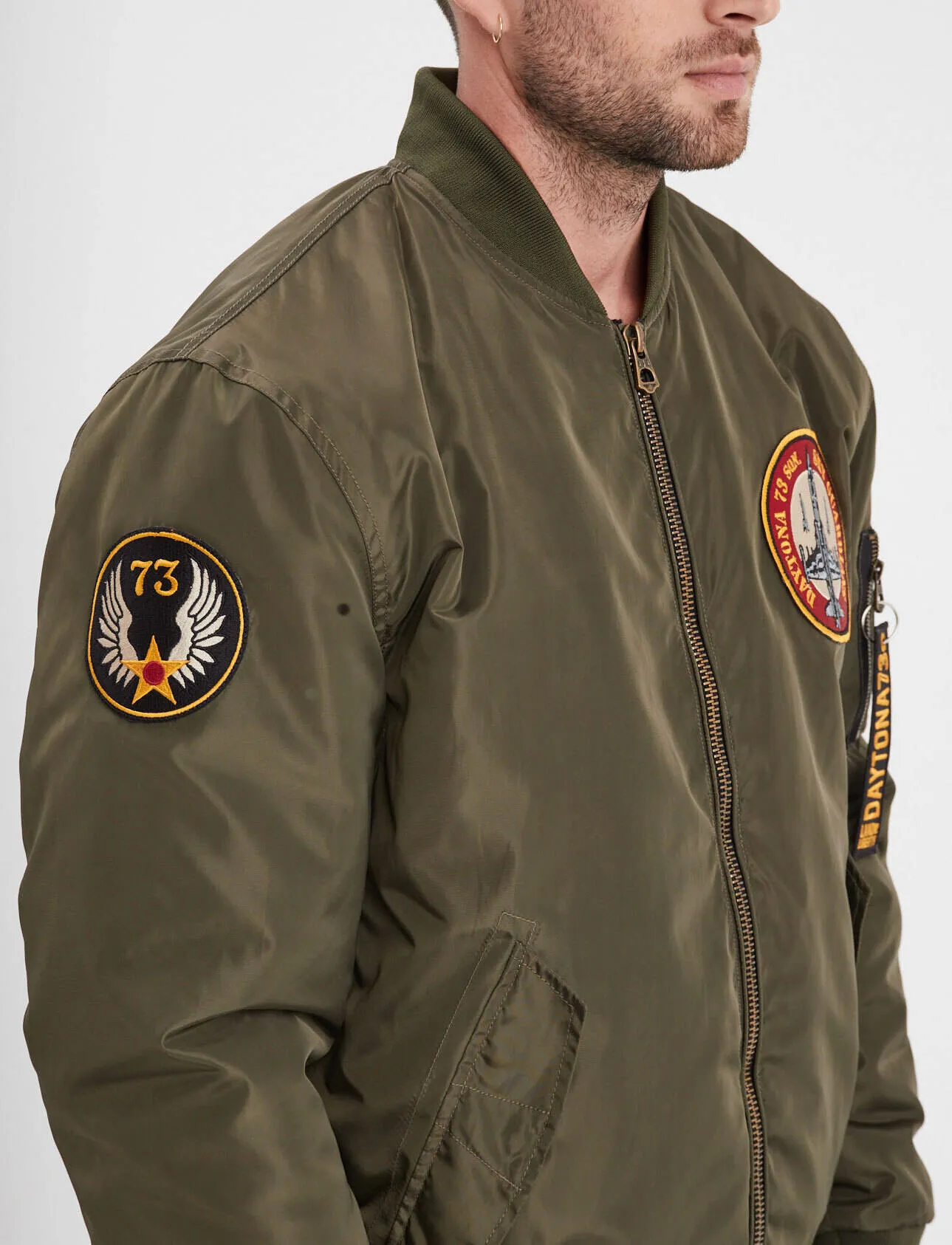 Bomber aviateur en nylon chive