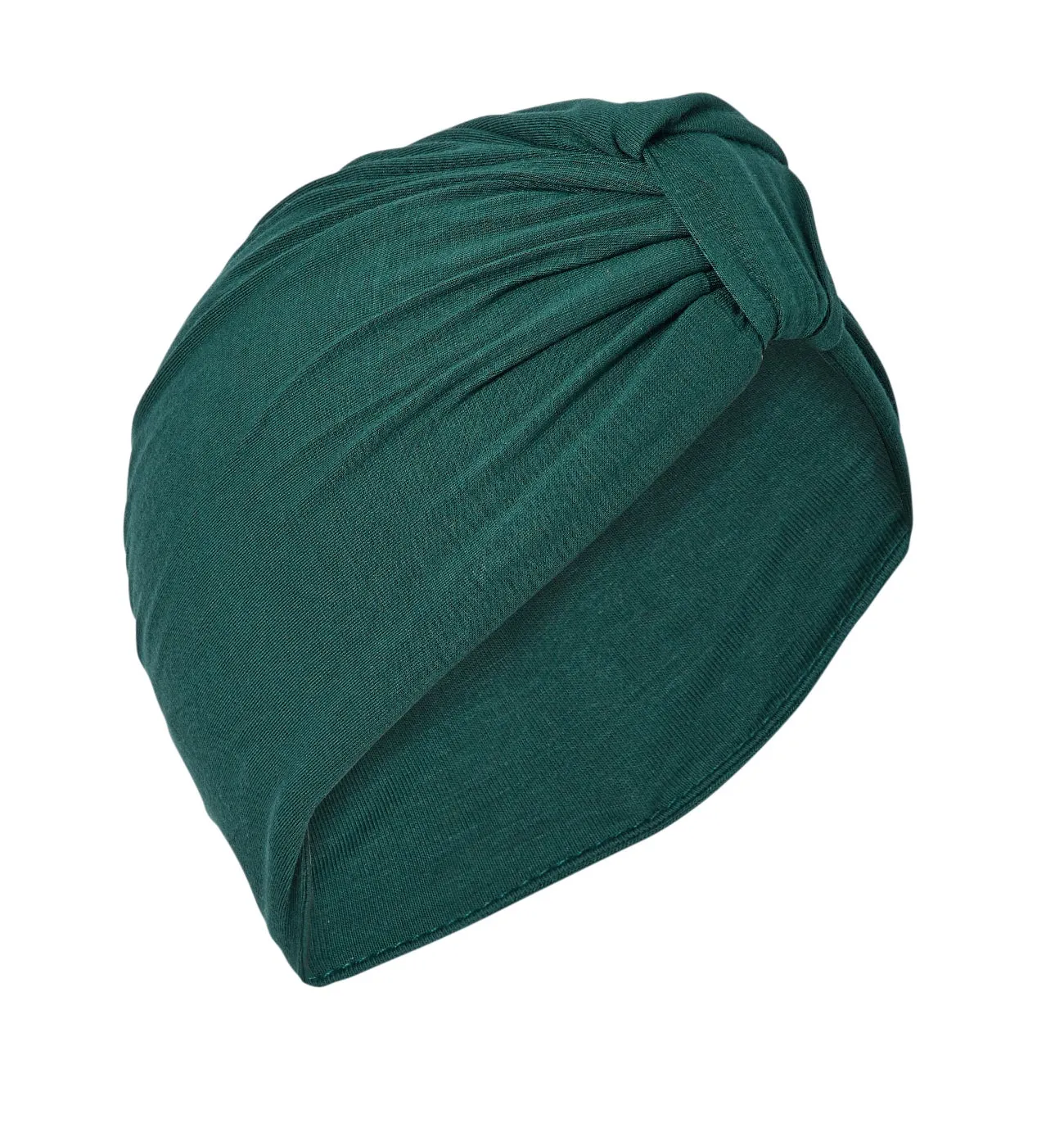 Bonnet-turban en jersey Femme - Vert émeraude