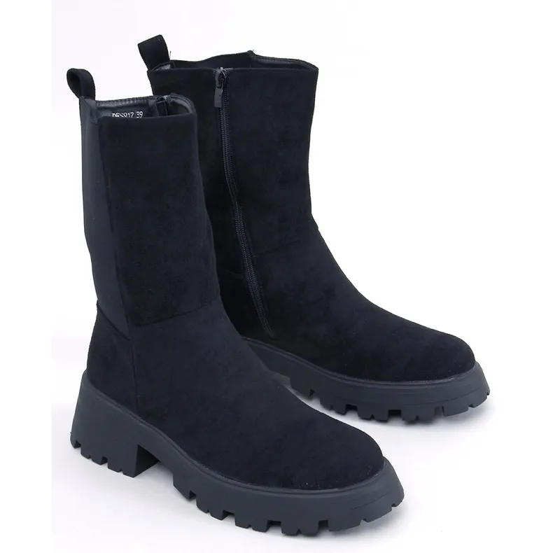 Bottines Chelsea montantes noires Seuss le noir