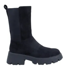 Bottines Chelsea montantes noires Seuss le noir