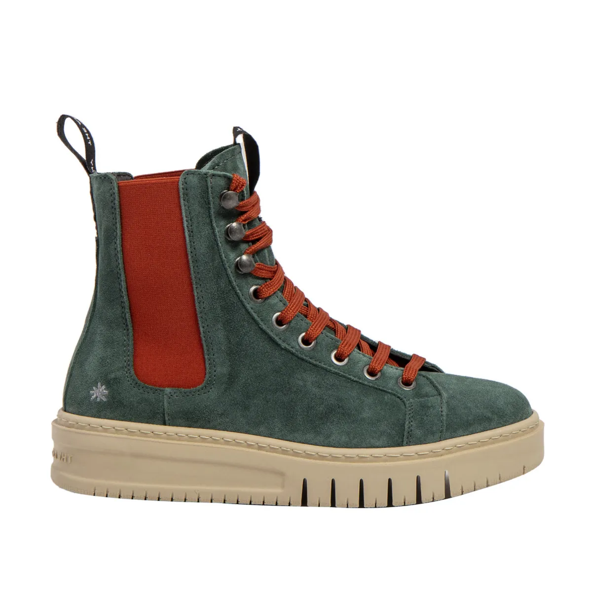 Bottines chelsea à lacets - Vert