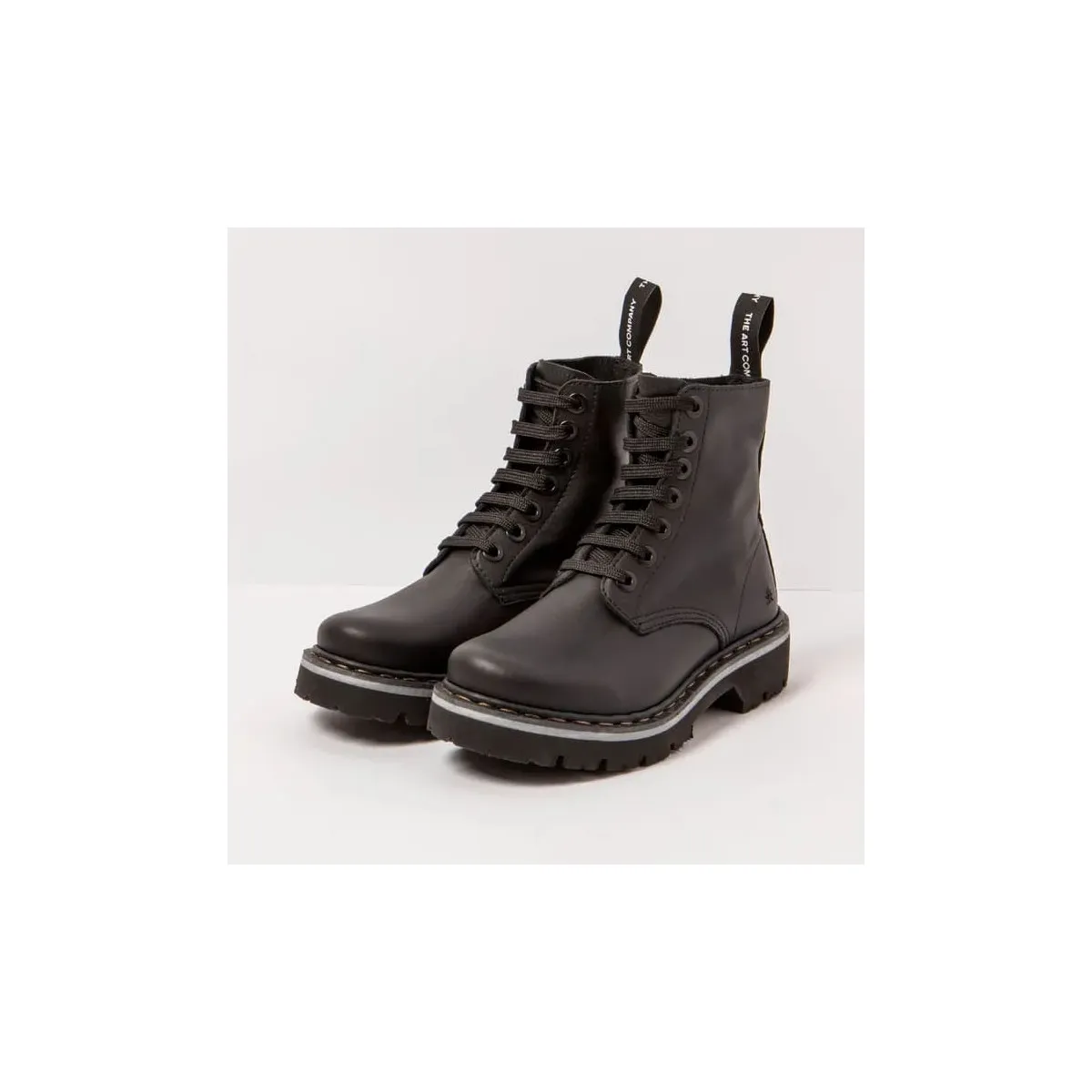 Bottines à lacets style rangers - Noir