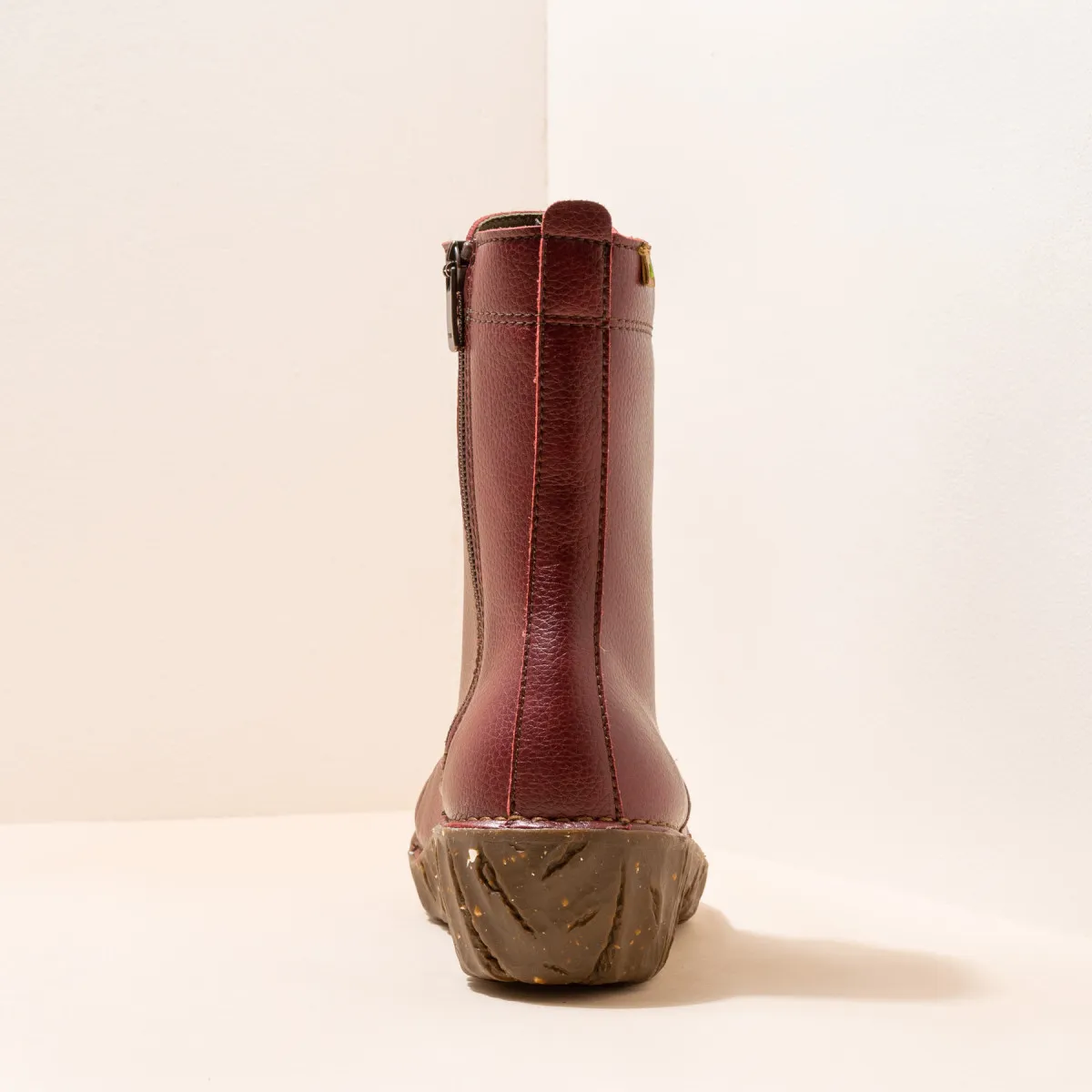 Bottines à lacets vegan style rangers - Rouge