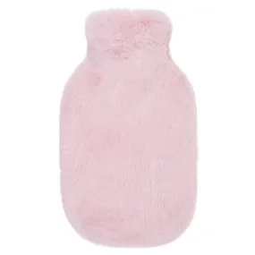 Bouillotte à eau Fausse Fourrure Rose, 2 litres