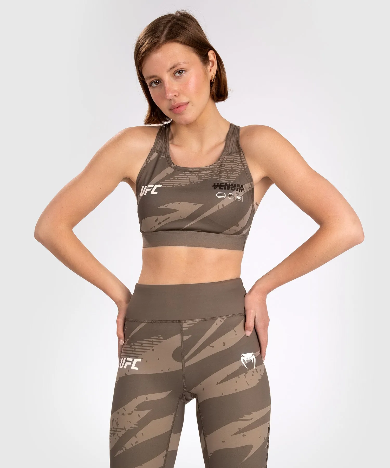 Brassière de Sport pour Femmes UFC Adrenaline by Venum Fight Week - Desert Camo