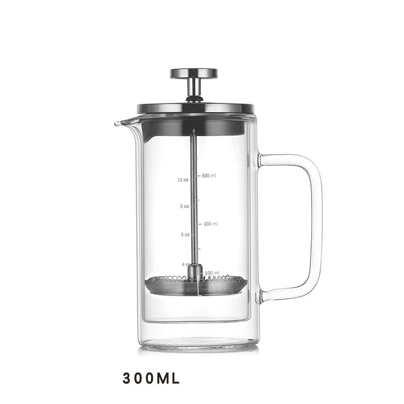 Cafetière à piston en verre brassage à la Main 300 ML/600 ML