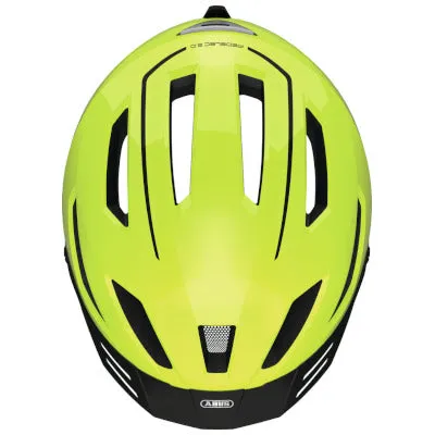 Casque vélo ville jaune fluo avec lumière Abus Pedelec 2.0 MIPS