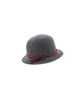 CHAPEAUX FEMME CLOCHE INGRID FEUTRE DE LAINE GRIS