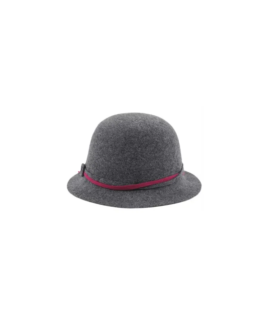 CHAPEAUX FEMME CLOCHE INGRID FEUTRE DE LAINE GRIS