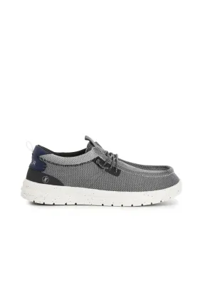 chaussures bateau en tissu grey - CafèNoir