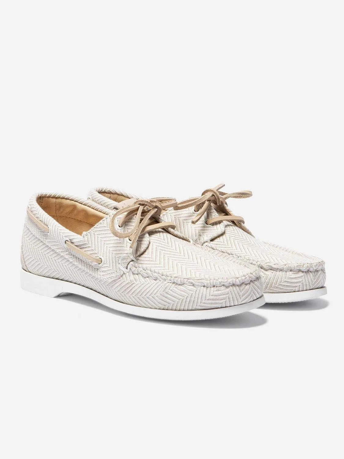 Chaussures Bateau Femme Coton  Beige tbs