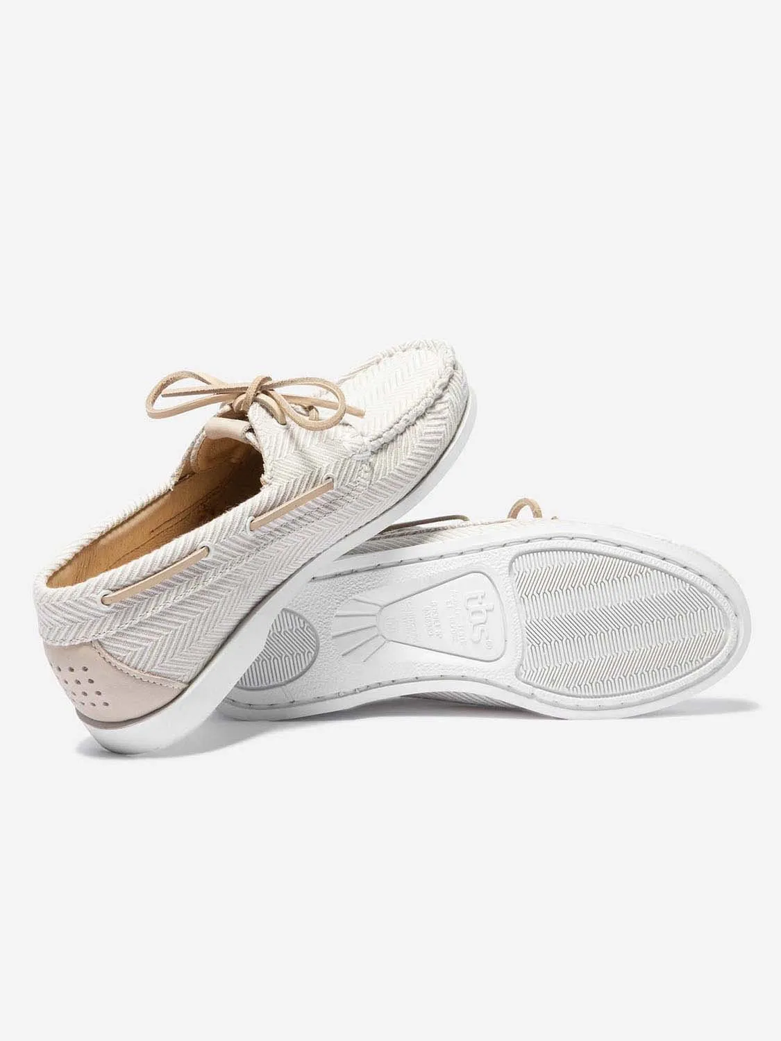 Chaussures Bateau Femme Coton  Beige tbs