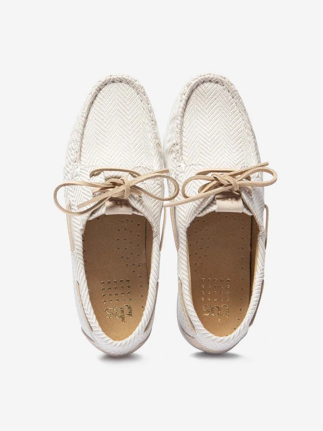 Chaussures Bateau Femme Coton  Beige tbs