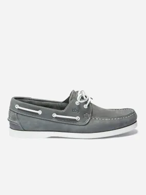 Chaussures Bateau Homme Cuir Nubuck Gris tbs