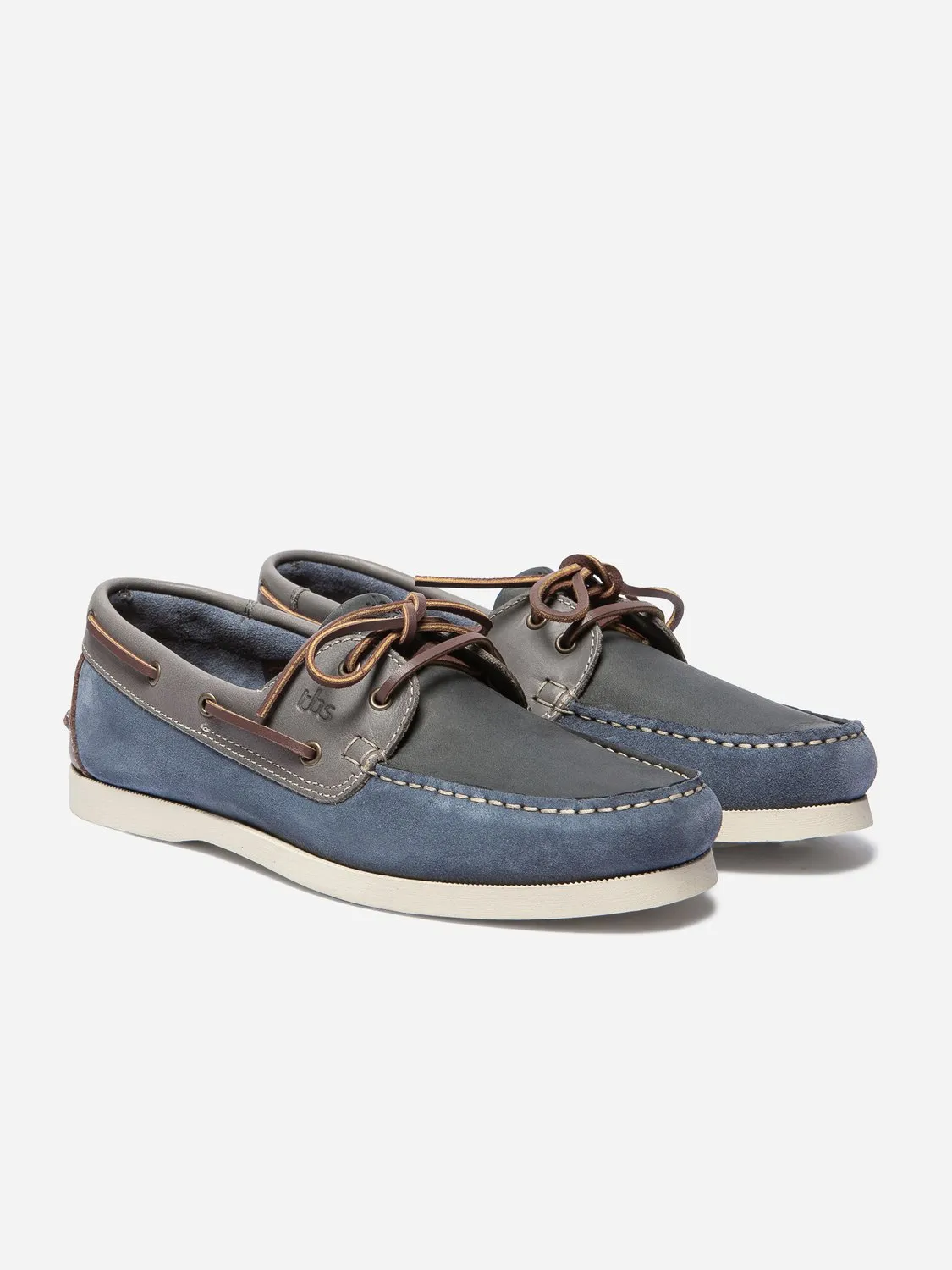 Chaussures Bateau Homme Cuir Velours Bleu tbs