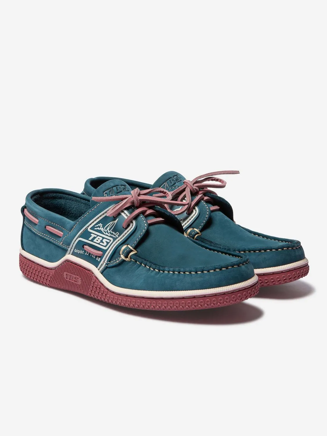 Chaussures Bateau Homme Semelle Grip Cuir Bleu tbs