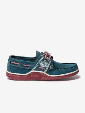 Chaussures Bateau Homme Semelle Grip Cuir Bleu tbs