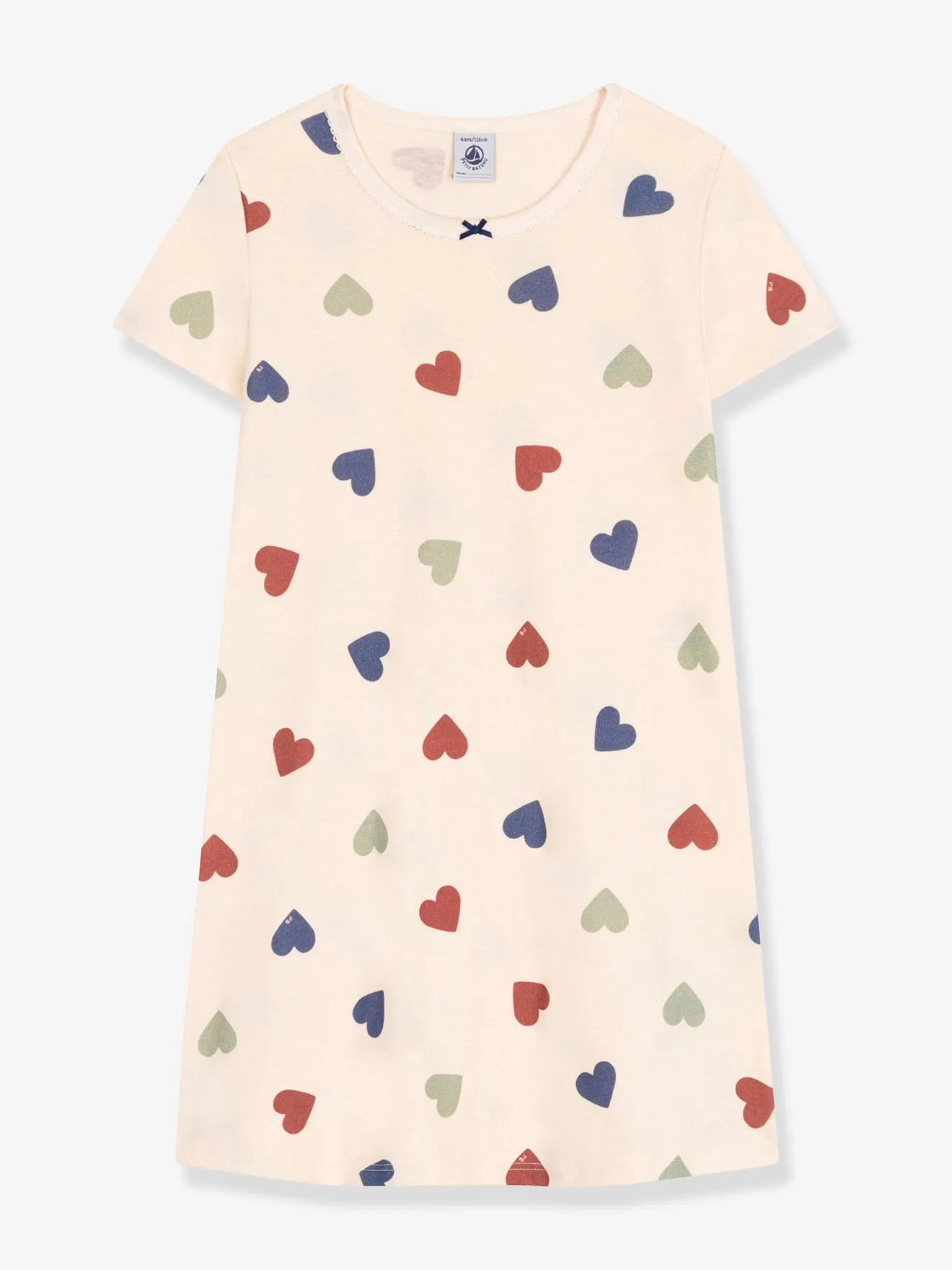 Chemise de nuit fille PETIT BATEAU beige imprimé - Petit Bateau