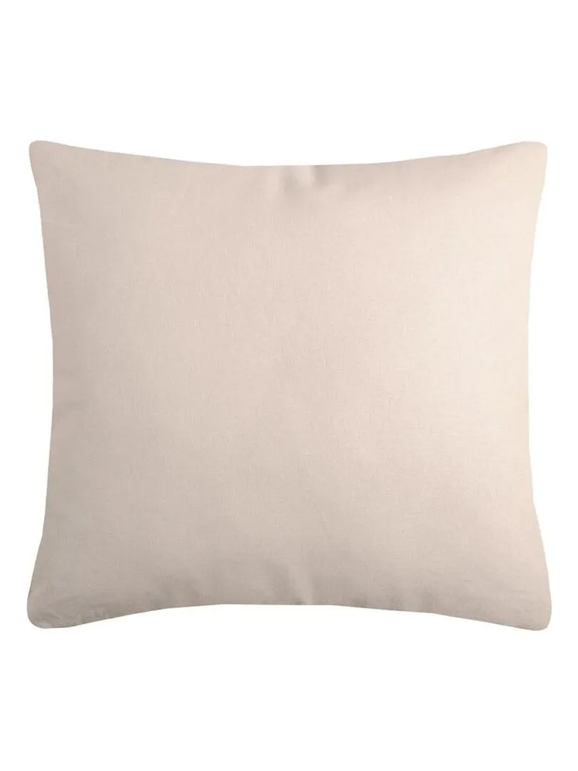 Coussin bicolore en coton - Bleu azur