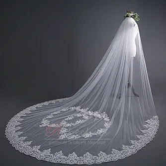 Dentelle de mariage voile mariée voile de fuite 3 mètres de long accessoires de mariage usine en gros