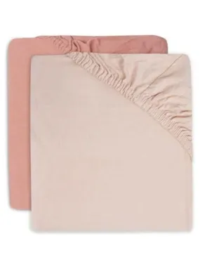 Drap-housse Jersey 60x120cm Rose Pale / Rose des bois (2pcs) - Jo - Rose