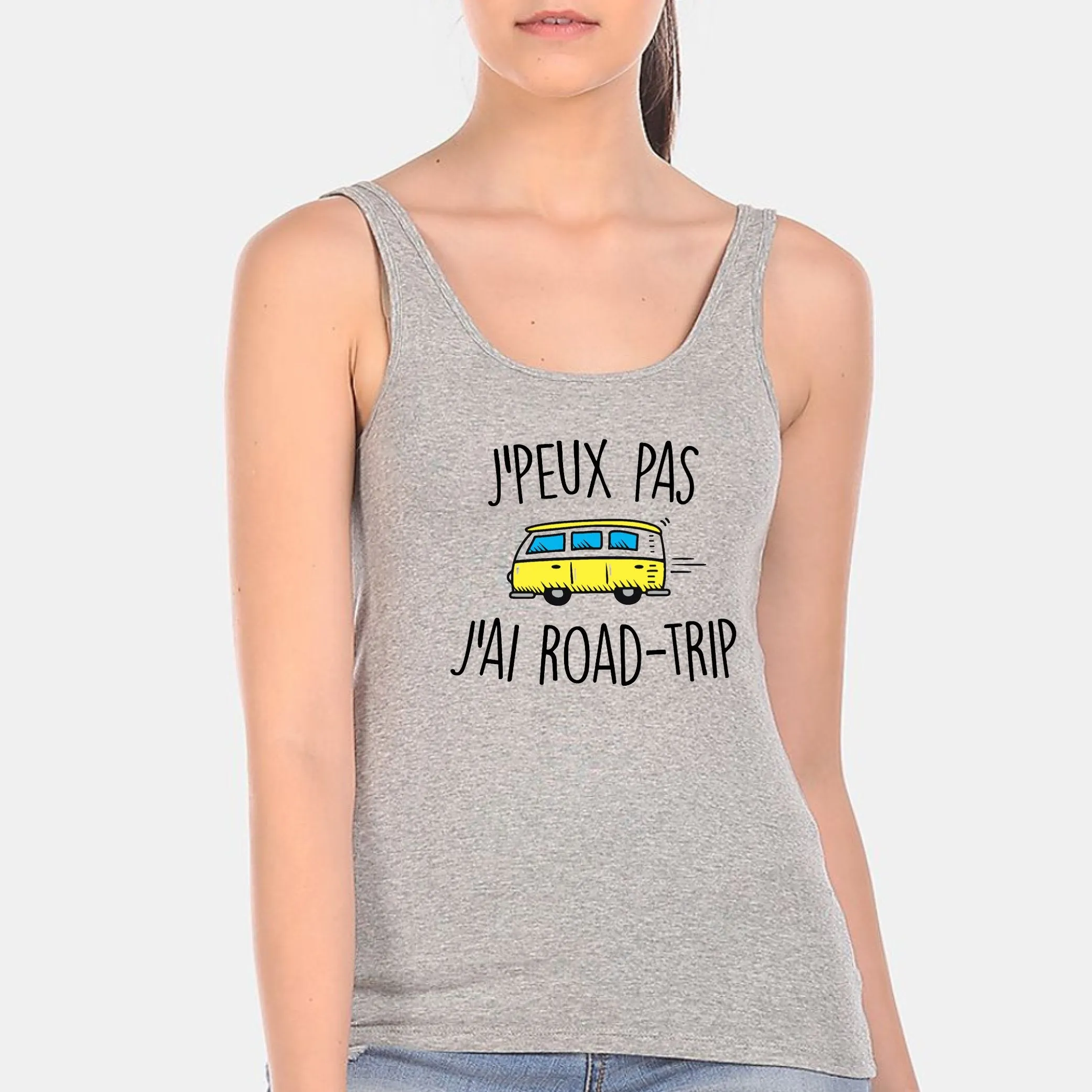 Débardeur Femme J'peux pas j'ai road-trip