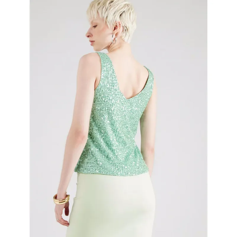 Débardeur à sequins anabel vert femme - Only | wimod