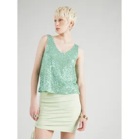 Débardeur à sequins anabel vert femme - Only | wimod