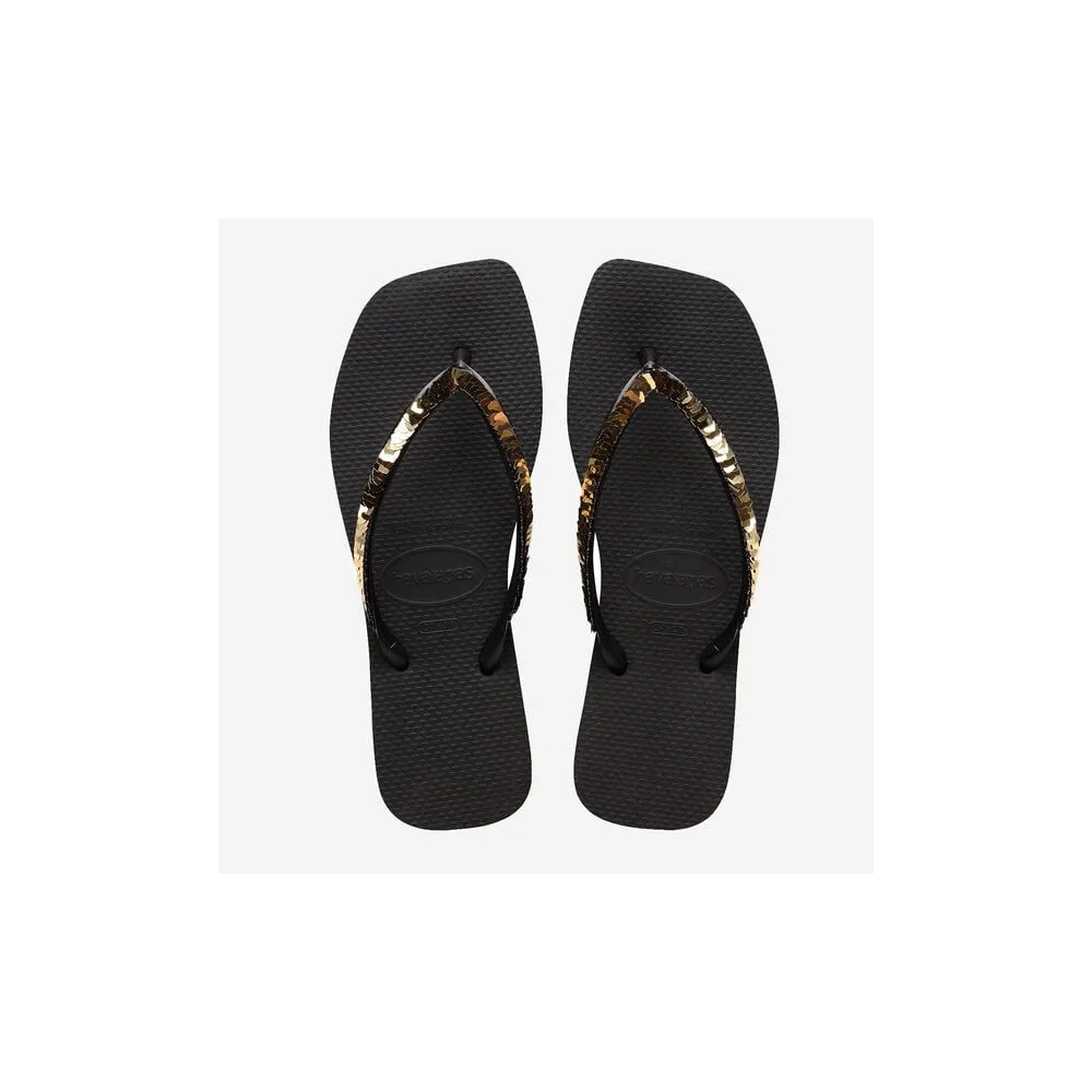 Havaianas Square Magic Sequin noir et doré