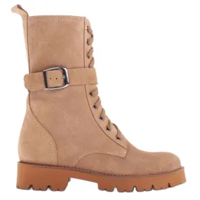 Marco Shoes Bottines à lacets sur semelle légère 2118B beige