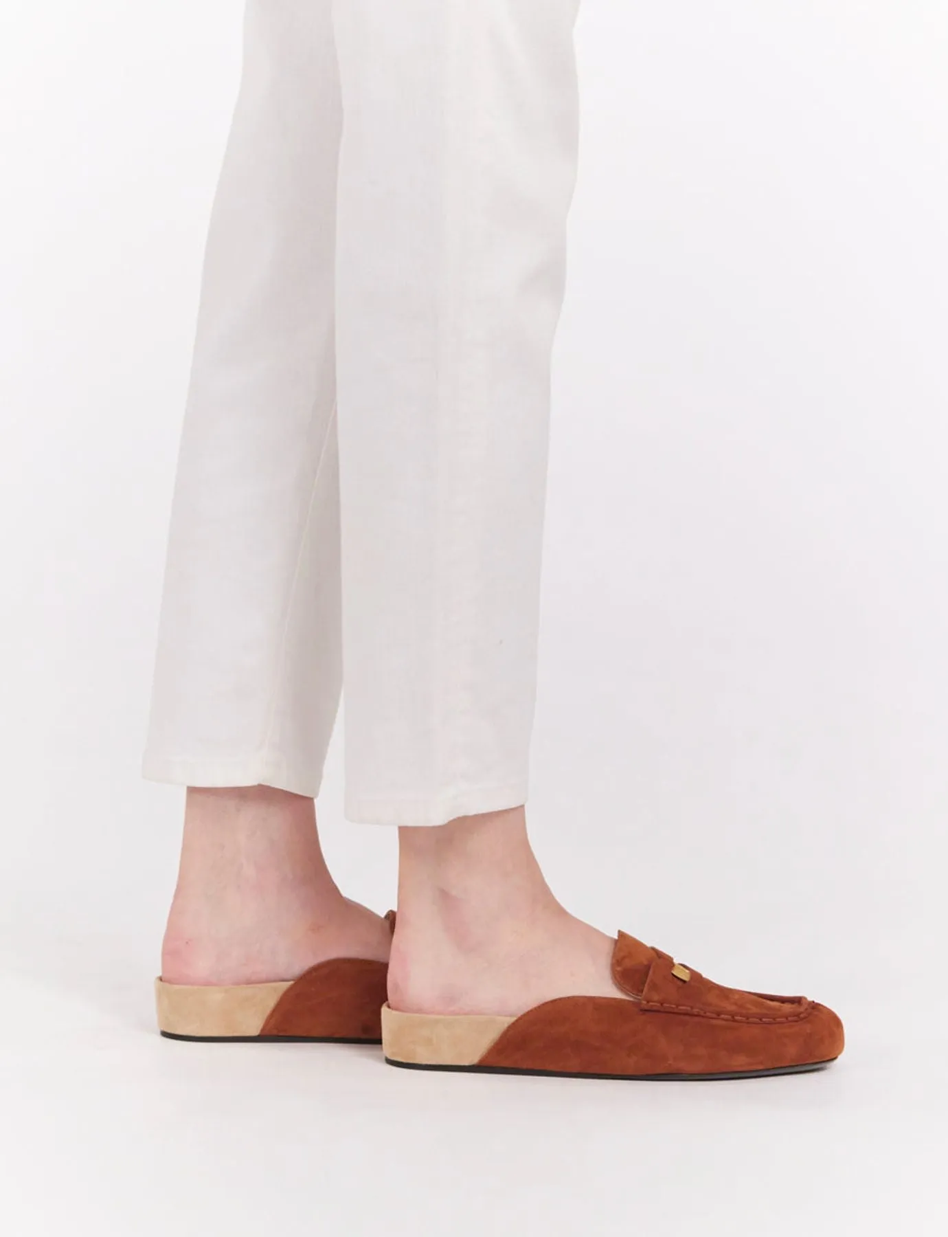 Mocassin mule Flavie cuir Cognac